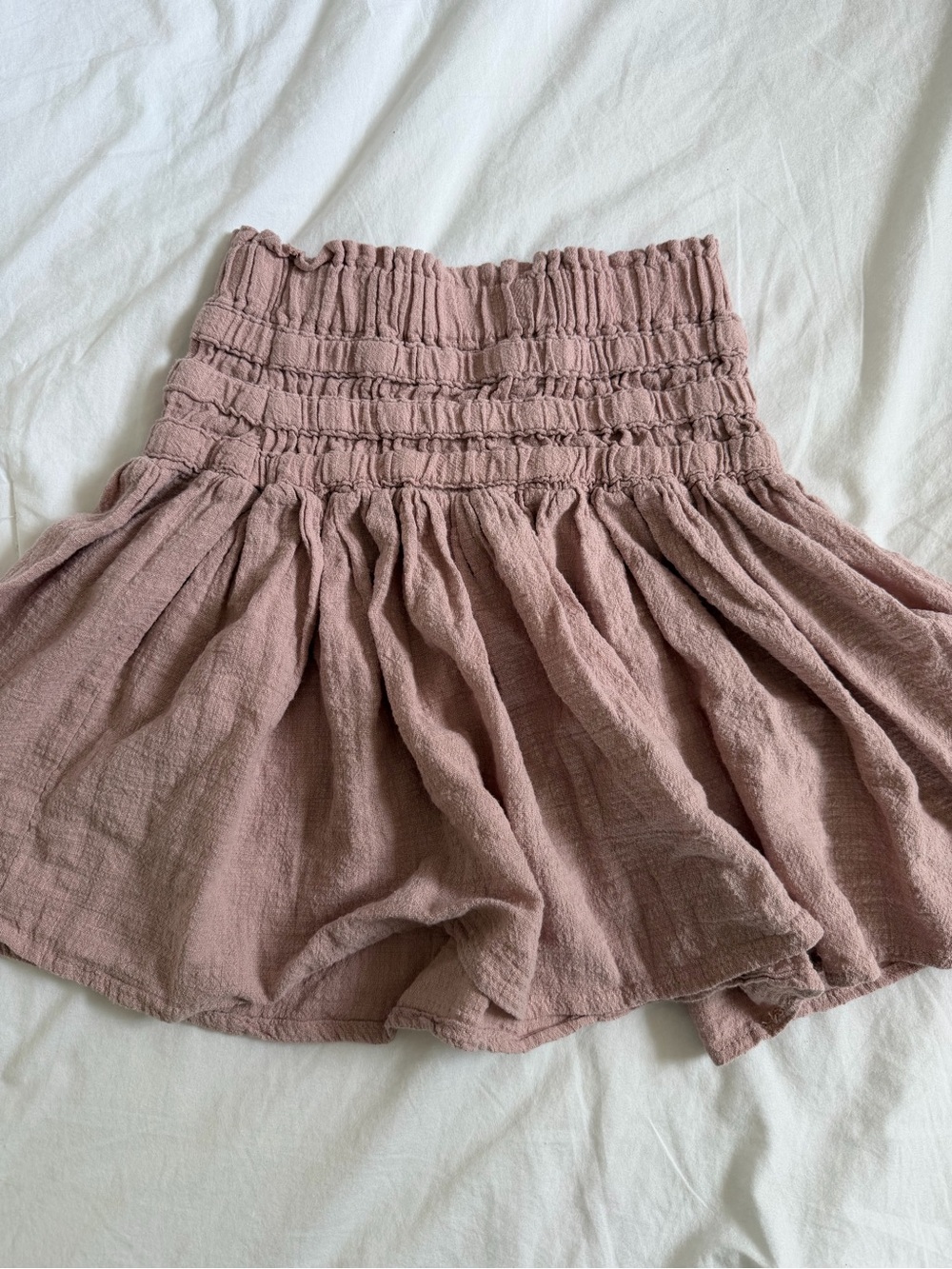 Sincerely Jules Dusty Mauve Smocked Mini Skort
